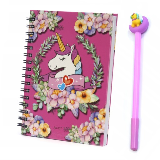UNICORN NOTEBOOK ZÁPISNÍK PRE DETI DIÁR RÔZNE FARBY + DOKONČOVAČ