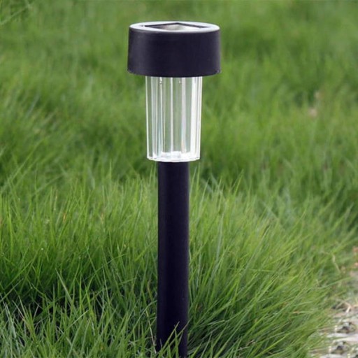 LED solárne svietidlo, čierny stĺp, 33 cm