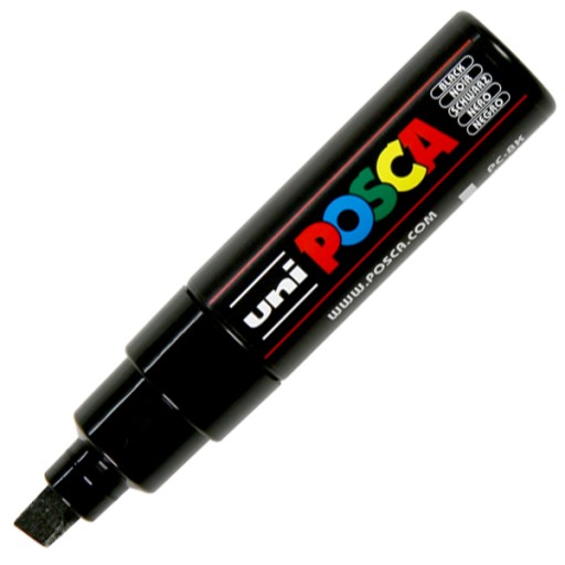 Čierna plagátová fixka Posca PC-8K