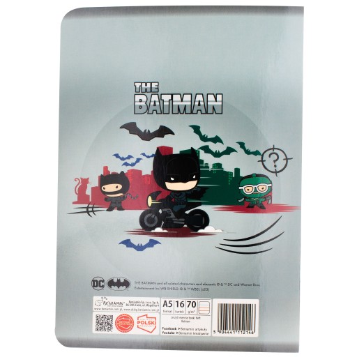 A5 TROJRIADKOVÝ ZÁPISNÍK, 16 STRÁN BATMAN BENJAMIN