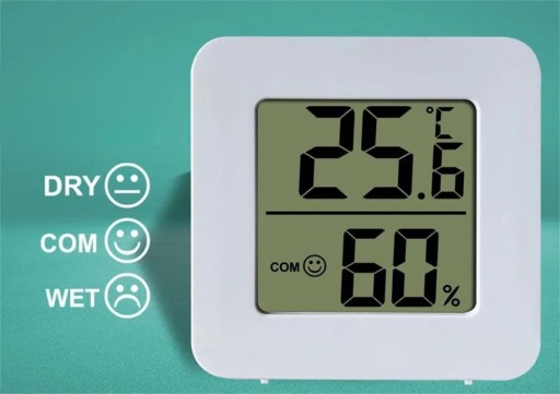 MINI HYGROMETER ELEKTRONICKÝ TEPLOMER DIGITÁLNY LCD DISPLEJ VLHKOSŤ