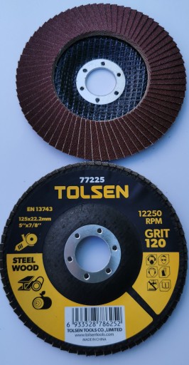 TOLSEN KLAPKA DISK SATÉN 125mm 40 tl