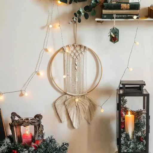 Drevený RING podstavec pre macramé lapač snov DREVENÝ RING kruh 20cm