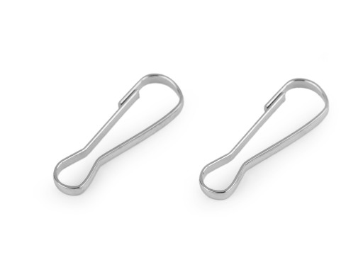 KARABÍNA 6x17mm ZÁKLADNA PRE KĽÚČENKU MINI rovná STRIEBORNÁ 10ks