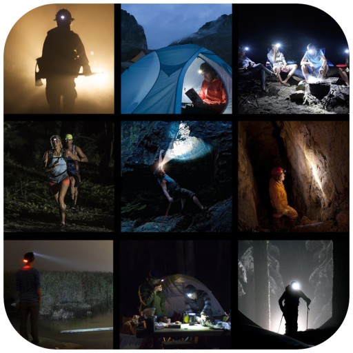 TURISTICKÁ ČELOVÁ LAMPA LED ČELOVÁ LAMPA VÝKONNÉ REŽIMY LAMPY