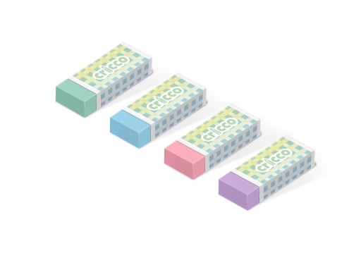 CRICCO PASTELOVÁ guma bez PVC, 2 kusy