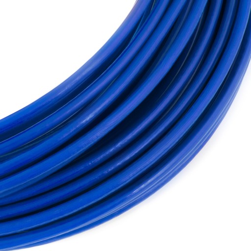 Oceľové lanové lano s PVC poťahom 2/4mm 1x19 MODRÉ 5mb