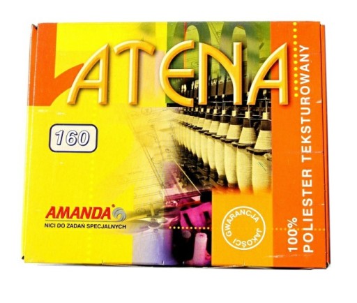 Amanda Atena elastické nite 160 500m 999 čierne