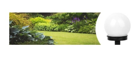 LED záhradné solárne guľové svietidlo, 34 cm