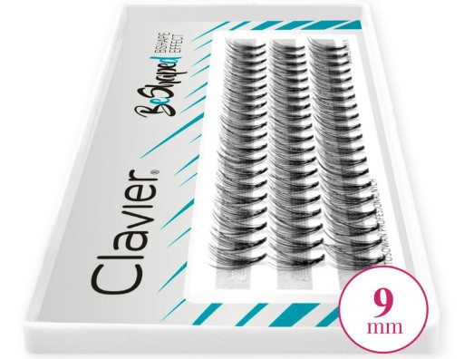 CLAVIER BeShaped chumáčiky mihalníc 9 mm – B natočenie