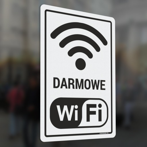 Nálepka – Bezplatné Wi-Fi 10x15