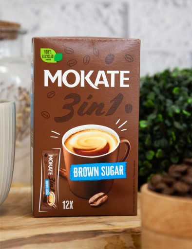Coffee Drink 3v1 instantný hnedý cukor Mokate Mix Kávový hnedý cukor 12x
