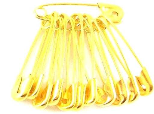 Zatváracie špendlíky 20mm malé strieborné poniklované 2cm - 12 ks
