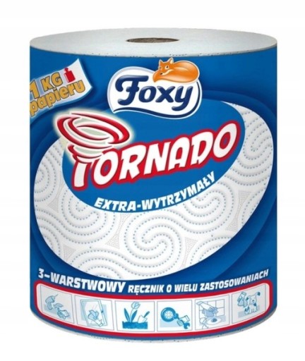 PAPIEROVÁ UTERÁK FOXY TORNADO extra odolná, 3-vrstvová, 1kg