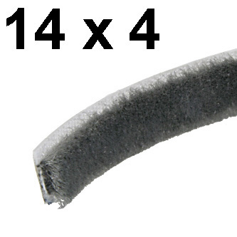 Tesnenie kefky prepážky pre šatníkovú skriňu 14x4 WIDE