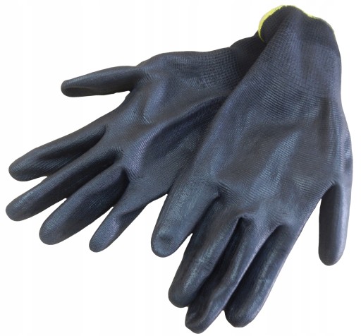 Ochranné pracovné rukavice Polyuretan Black, VEĽKOSŤ 8