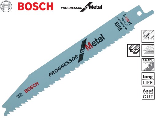 Pílové listy na kov Bosch S123XF 2ks 150mm