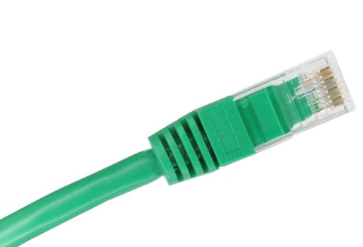 Dlhý 5m Patchcord U/UTP 5e zelený sieťový kábel