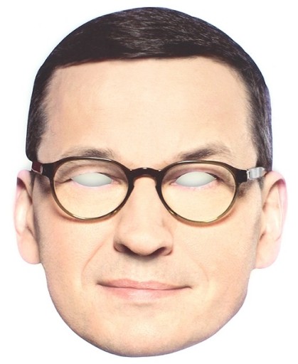PAPIEROVÁ MASKA MATEUSZ MORAWIECKI PREMIÉR POLITIK