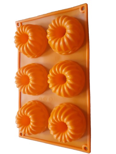 Silikónová forma na pečenie na muffiny, cupcaky, donuty, mraziace cupcaky, 6ks