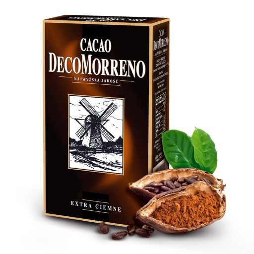 DecoMorreno extra tmavé kakao s ventilátorom na prášok do pečiva 80g