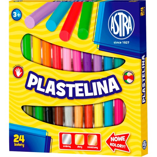Plastelína Astra okrúhla, 24 intenzívnych farieb
