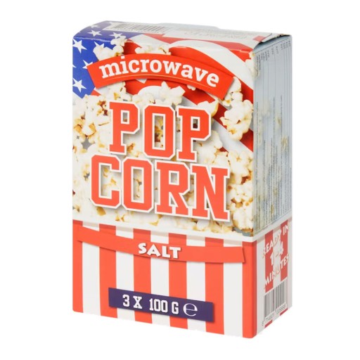 Popcorn slaný do mikrovlnnej rúry 3 x 100 g