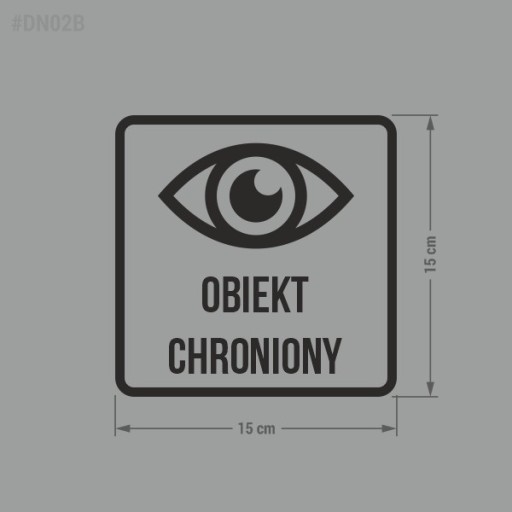 Chránený objekt - nálepka, monitorovanie 15x15