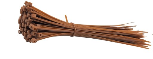 100x KABELNÉ VIAZAČKY HNEDÉ KABELOVÉ VIAZAKY KABELOVÉ VIAZAČKY TRYTKA 3,6x200