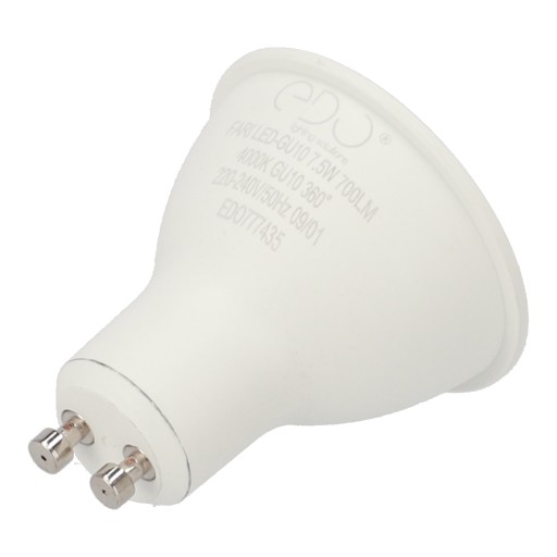 GU10 LED žiarovka 7,5W 4000K neutrál 120' 700lm EDO