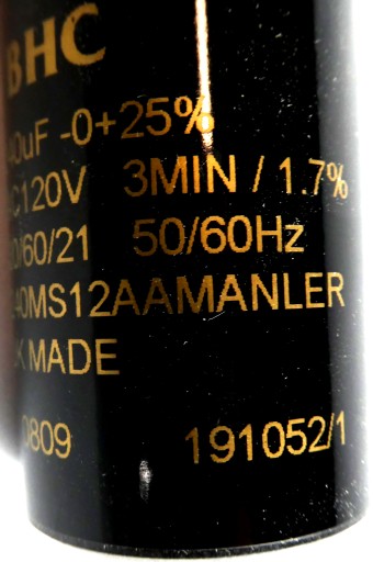 BHC RIFA 240uF 120V 25% Elektrolyt