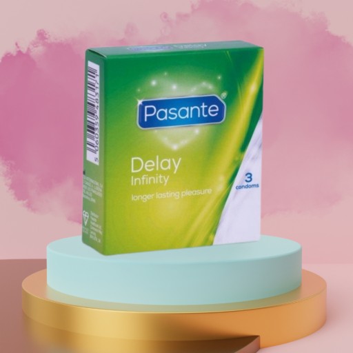 Kondómy Pasante Infinity Delay, 3 kusy, predlžujú styk