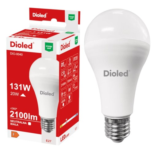 E27 20W LED žiarovka, neutrál, 2100lm, silná