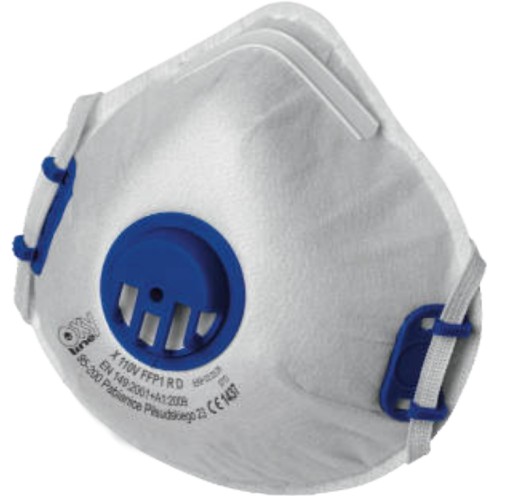 Protiprachová polomaska FFP1 s ventilom P1