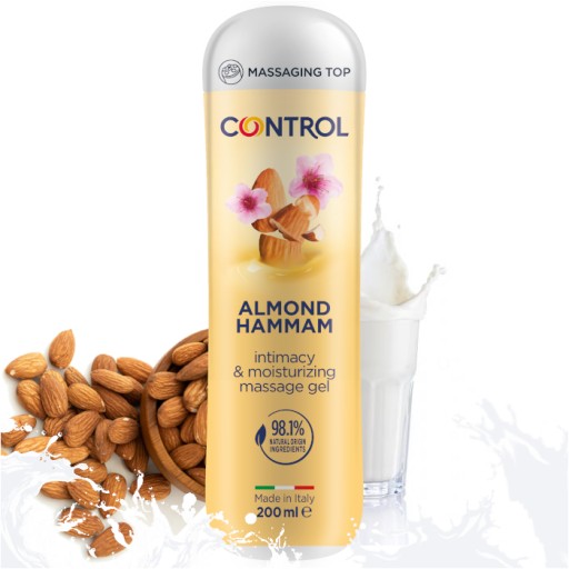 CONTROL MANDĽOVÝ HAMMAM Intímny gél Mandľová aróma 200 ml MASÁŽ HYDRATÁCIA