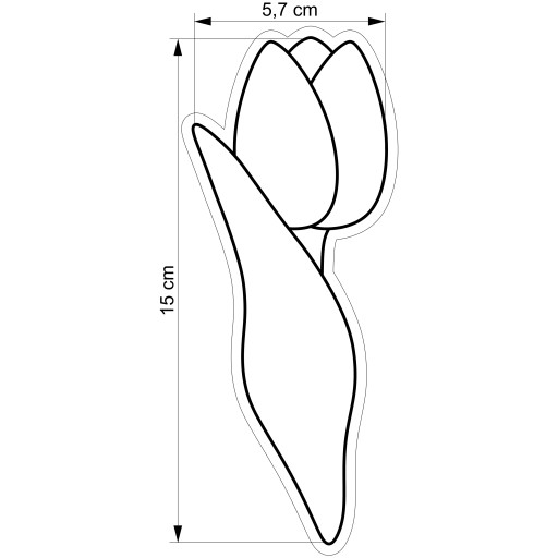 VEĽKONOČNÁ forma Vykrajovačka na perníky EASTER Flower Tulipán 15cm