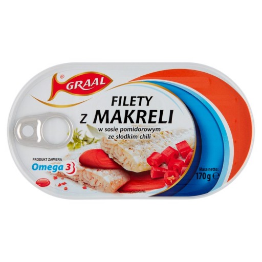 Filé z makrely grálnej v paradajkovej omáčke so sladkým čili 170 g