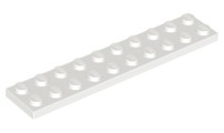 LEGO 3832 TANIER 2x10 biely NOVINKA (4g)