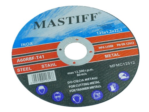 INOX KOTÚČ NA KOVOVÉ REZNÉ KOTOUČE 125 x 1,2 mm