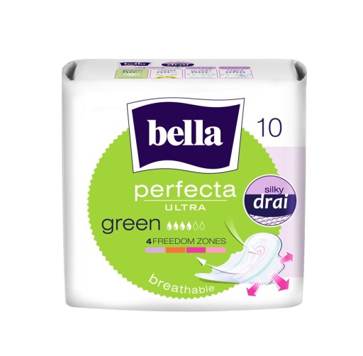 BELLA PERFECTA ULTRA Zelené hygienické vložky 10 ks.