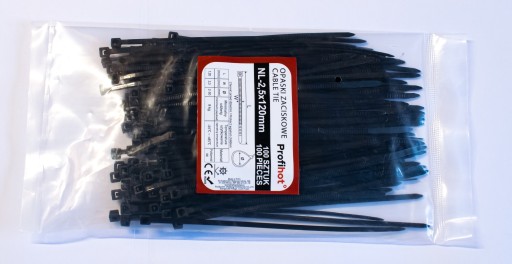 KABELOVÉ VIAZAKY KABELOVÉ VIAZAKY UV ČIERNA SVORKY svorka 2,5x120 100ks