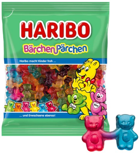 Haribo ovocné želé Teddy Bears Sweet Sour Mix Citrón Jablko 160g DE