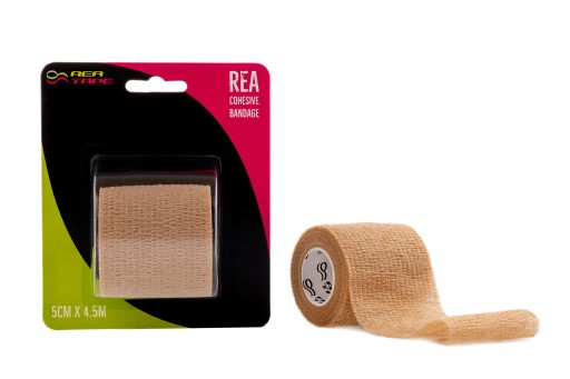 Elastická samolepiaca kohézna bandáž Rea Tape 5cm x 4,5m BÉŽOVÁ