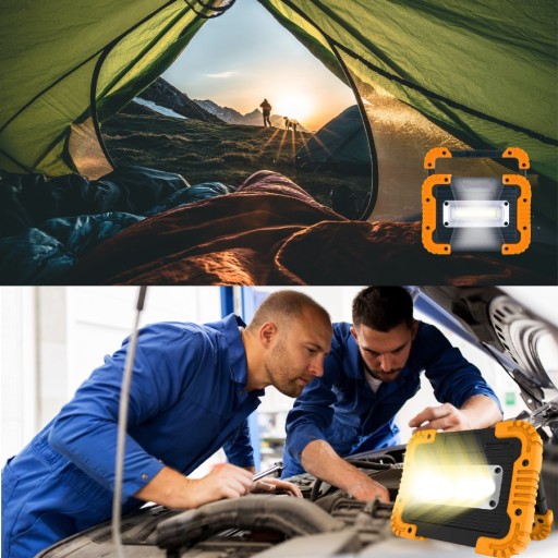 HALOGÉNOVÁ PRENOSNÁ LED 30W LAMPA VÝKONNÁ BATÉRIA