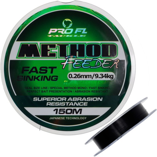 Rýchlopotápavý vlasec Method Feeder 0,26 mm čierny