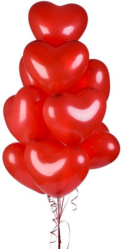 Latexové balóny Červené SRDCE Svadba na Valentína 16 palcov 40 cm 10 ks.
