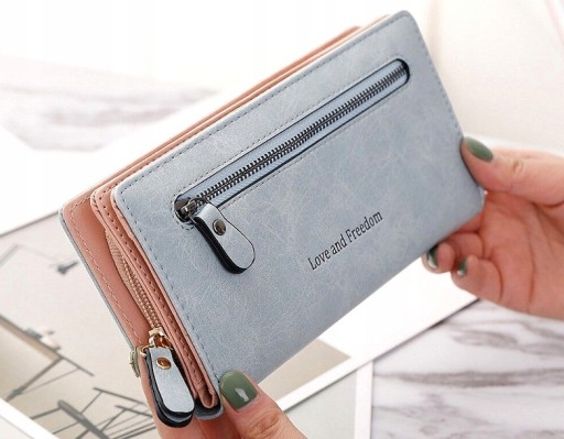 Dámska kožená peňaženka na zips Leather Double Large