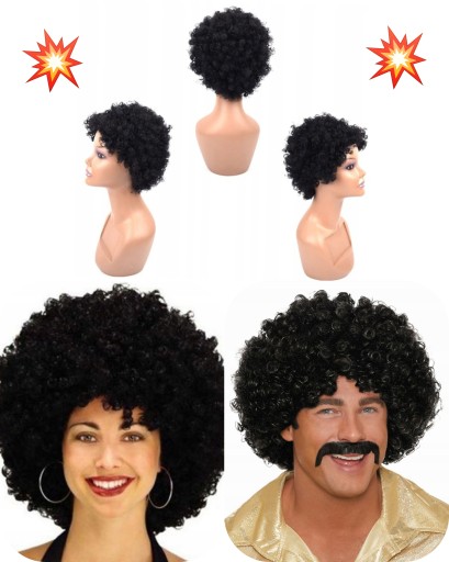 Vlasy s parochňou BLACK AFRO PARTY 70. ROKY 80. ROKY