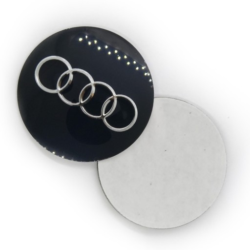 ZNAK LOGO NÁLEPKA AUDI 65 mm ČIERNA