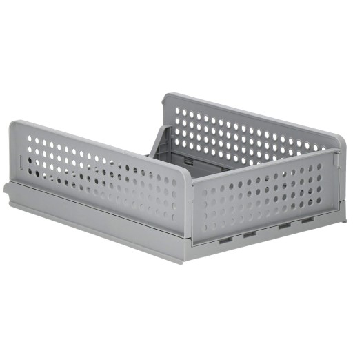 ORGANIZÁTOR NA OBLEČENIE DO ŠATNÍKA ŠEDÝ KOŠÍK KONTAJNER 43x33cm